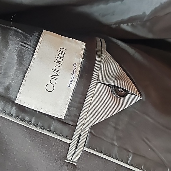 Calvin Klein mens suit jacket, slim fit, stretch, wool blend, black, 46 R - Picture 6 of 13